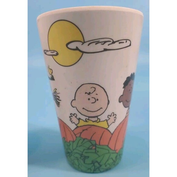 Charlie Brown Eco Friendly Cups Thanksgiving Halloween Bamboo Set Of 2 2023 - Picture 8 of 16